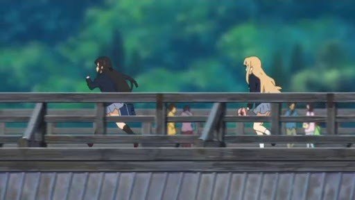 Group photo on the wooden bridge